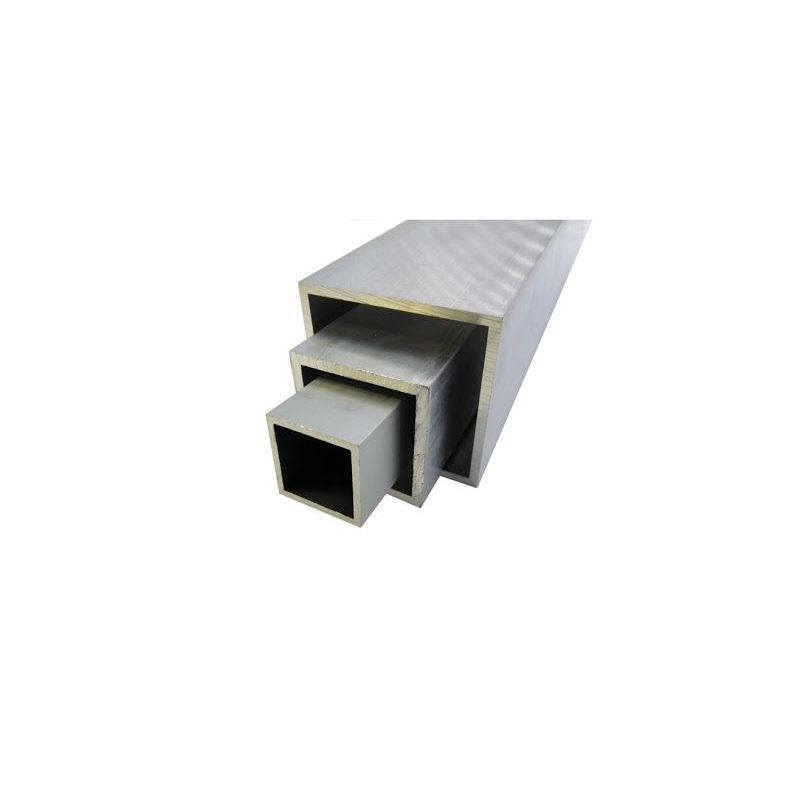 Fyrkantsrör av aluminium 20x20x2-100x100x4mm AlMgSi0,5 fyrkantsrör 0,2-2 meter