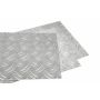 Alu räffelplåt 1,5/2 mm - 5/6,5 mm valbar Alu räffelplåt dubbelplåt aluminiumplåt finplåt