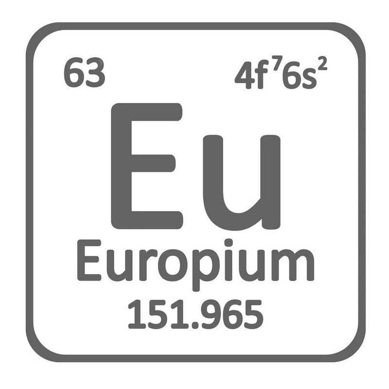 Europiummetall 99,99% rent metall Eu 63 grundämne sällsynta metaller