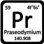 Praseodymmetall 99,9% rent metall metallelement Pr 59 Praseodym