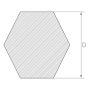 Rostfritt stål hexagon SW 18mm-60mm 1.4305 bar hexagon VA V2A 303 hexagonal bar, rostfritt stål