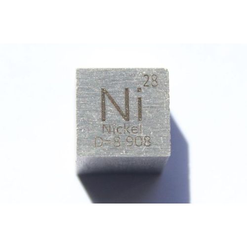 Nickel metall kub 10x10mm polerad 99,6% renhet kub