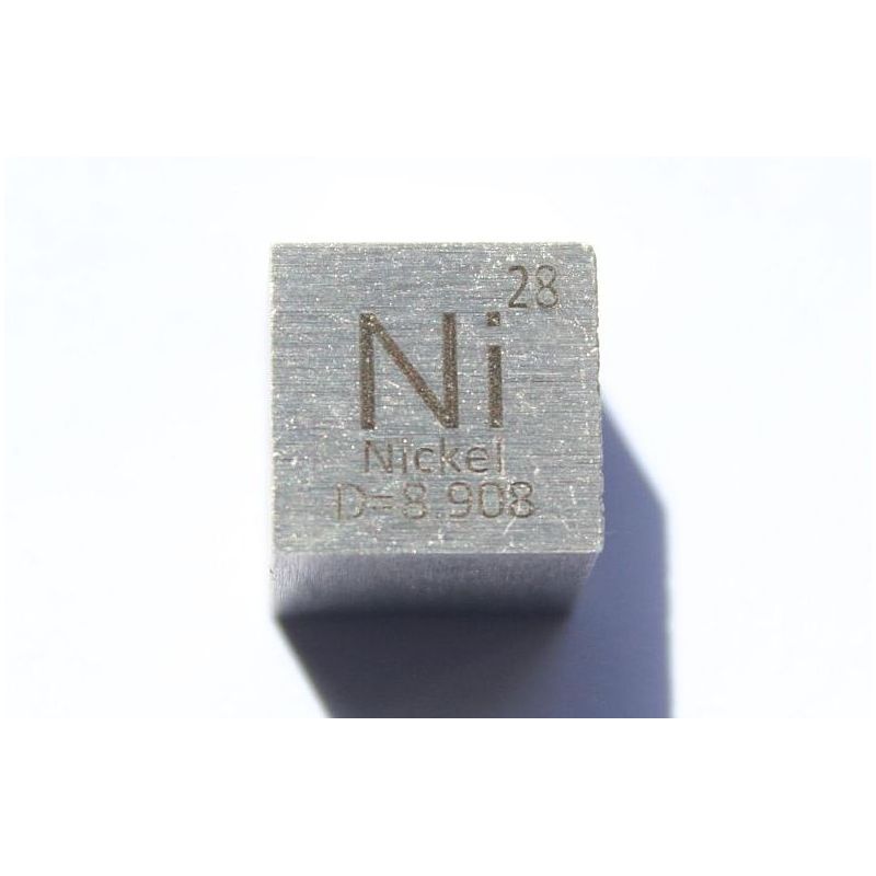 Nickel metall kub 10x10mm polerad 99,6% renhet kub