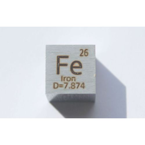 Järn Fe Metall Kub 10x10mm polerad 99,99% renhet kub