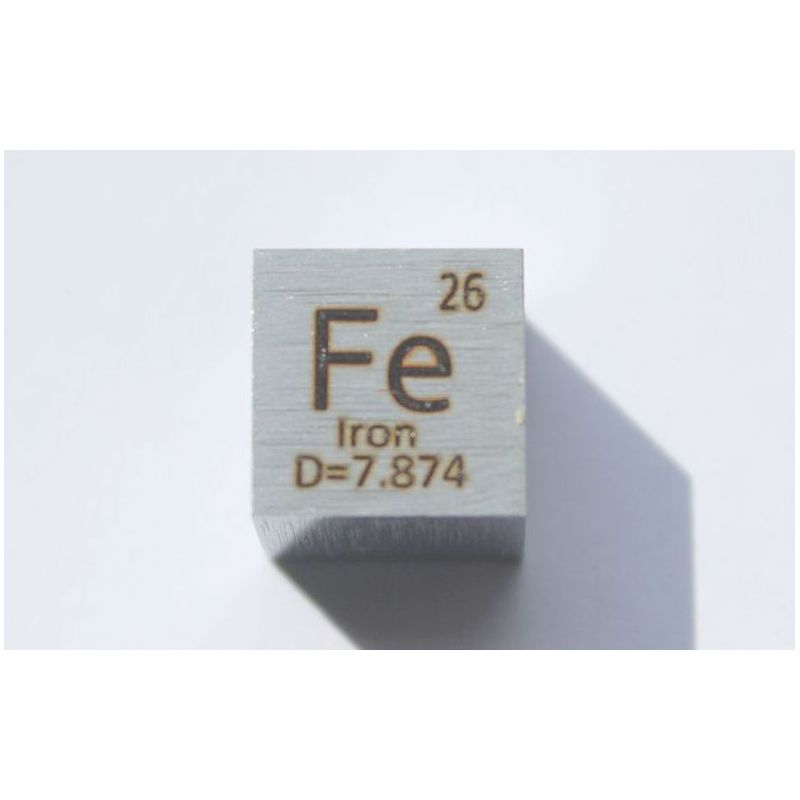 Järn Fe metall kub 10x10mm polerad 99,99% renhet kub