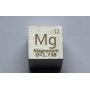 Magnesium Mg metall kub 10x10mm polerad 99,95% renhet kub