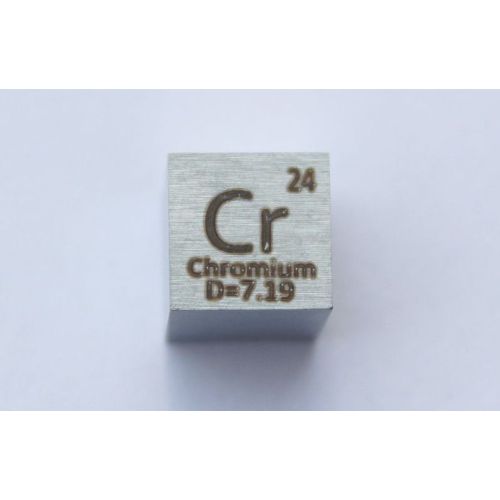 Krom Cr Metallkub 10x10mm polerad 99,7% renhet kub