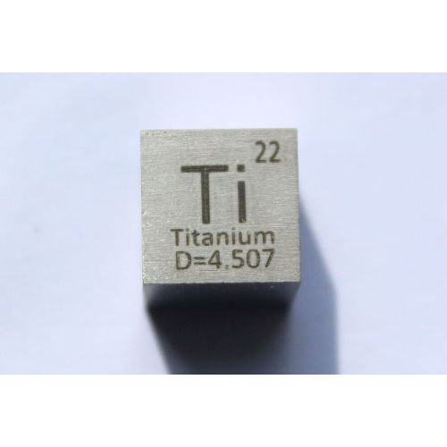 Titan Ti metall kub 10x10mm polerad 99,5% renhet kub