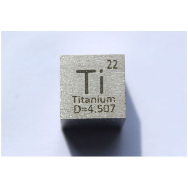 Titan Ti metall kub 10x10mm polerad 99,5% renhet kub