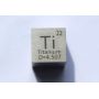 Titan Ti Metallkub 10x10mm polerad 99,5% renhet kub