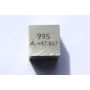 Titan Ti Metallkub 10x10mm polerad 99,5% renhet kub