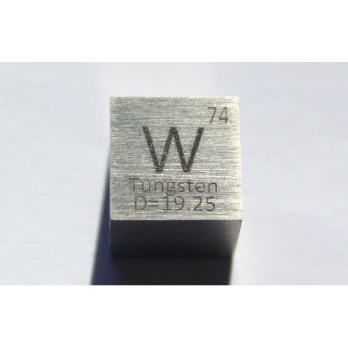 Tungsten W metall kub 10x10mm polerad 99,95% renhet kub