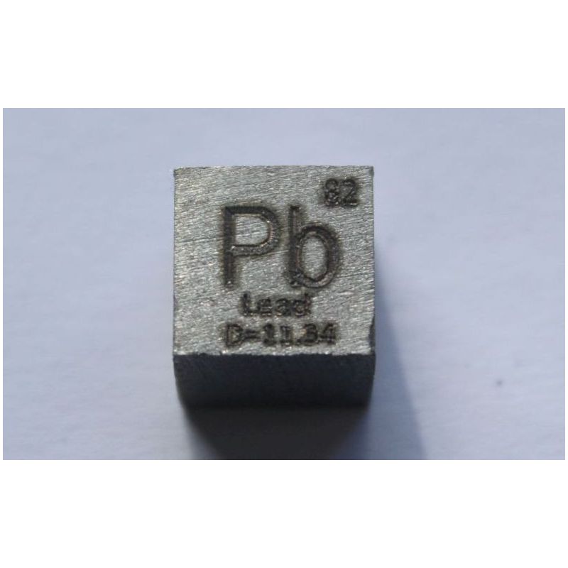 Bly Pb metall kub 10x10mm polerad 99,99% renhet kub