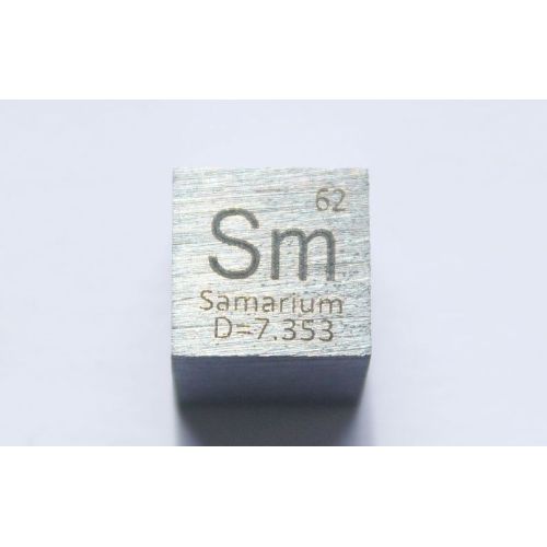 Samarium Sm metallkub 10x10mm polerad 99,95% renhet kub