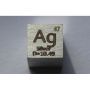 Silver Ag metall kub 10x10mm polerad 99,99% renhet kub