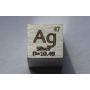 Silver Ag Metallkub 10x10mm polerad 99,99% renhet kub