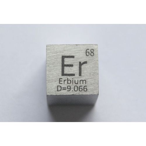 Erbium Er metall kub 10x10mm polerad 99,9% renhet kub