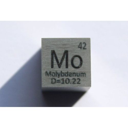 Molybden Mo metall kub 10x10mm polerad 99,95% renhet kub