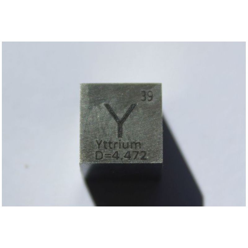 Yttrium Y Metallkub 10x10mm polerad 99,9% renhet kub