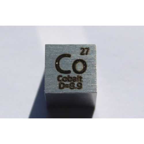 Kobolt Co metall kub 10x10mm polerad 99,96% renhet kub