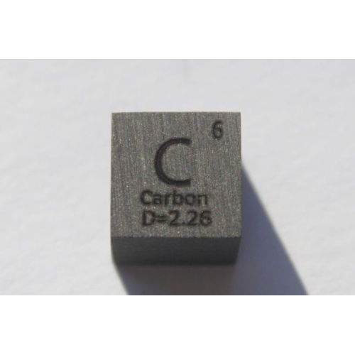 Kol C metallkub 10x10mm polerad 99,9% renhet kub