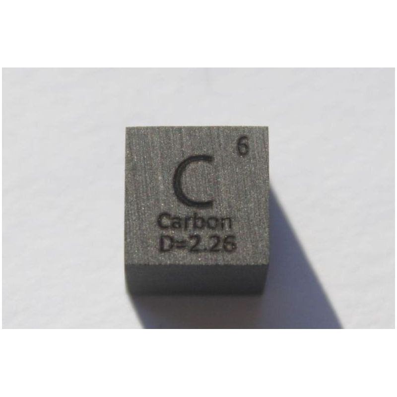 Kol C metallkub 10x10mm polerad 99,9% renhet kub